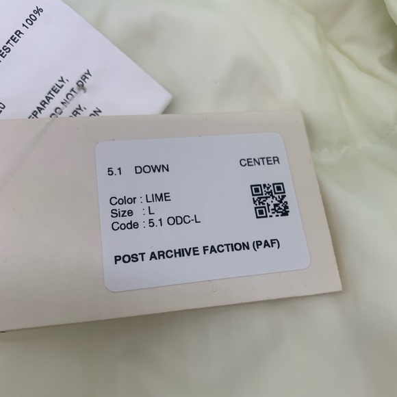 POST ARCHIVE FACTION 5.1 Down Center Jacket - Picture 10 of 11